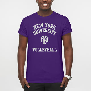 New York University Violets Arch Logo Volleyball T-Shirt - Purple