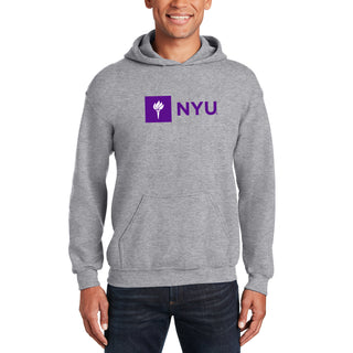 New York University Institutional Logo Hoodie - Sport Grey