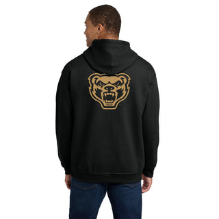 Oakland University Front and Back Print Hoodie - Black