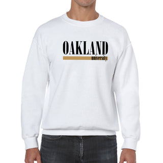 Oakland University Boldline Crewneck - White