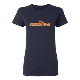 Pepperdine University Waves Basic Block Women's T-Shirt - Navy