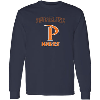 Pepperdine University Waves Arch Logo Long Sleeve T-Shirt - Navy