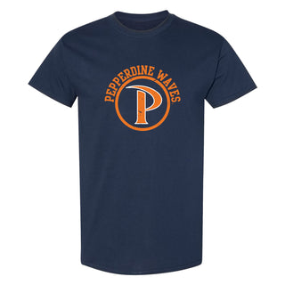 Pepperdine University Waves Distressed Circle Logo T-Shirt - Navy
