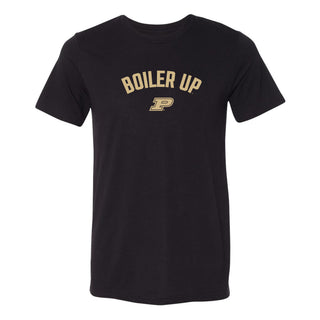 Purdue Boiler Up Arc Canvas Triblend T-Shirt - Solid Black