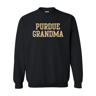 Purdue Basic Block Grandma Crewneck - Black