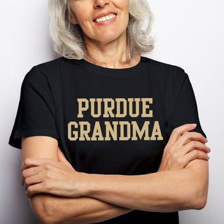 Purdue Basic Block Grandma T-Shirt - Black