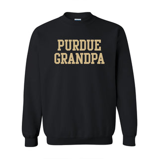 Purdue Basic Block Grandpa Crewneck - Black