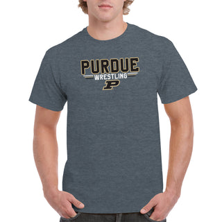 Purdue Wrestling Top Flight T-Shirt - Dark Heather