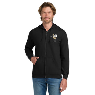 Purdue Pete Golf Mascot Mark LC Zip Hoodie - Black