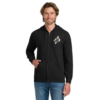 Purdue Pete Basketball Mascot Mark LC Zip Hoodie - Black