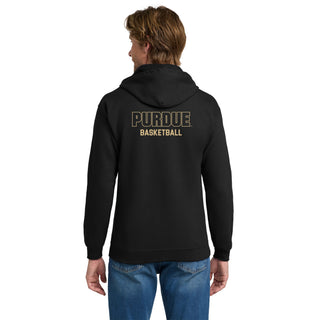 Purdue Pete Basketball Mascot Mark LC Zip Hoodie - Black
