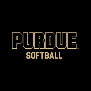 Purdue Pete Softball Mascot Mark LC Zip Hoodie - Black