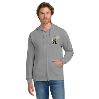 Purdue Pete Boilers Script Zip Hoodie - Sport Grey