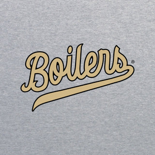 Purdue Pete Boilers Script Zip Hoodie - Sport Grey