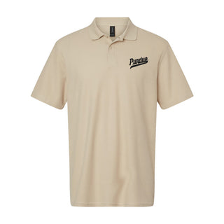 Purdue Script EMB Softstyle Pique Polo