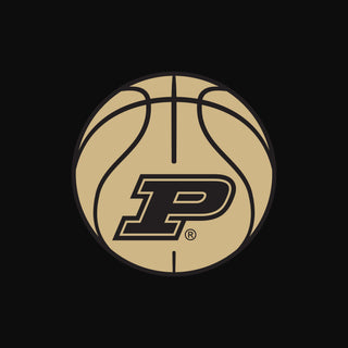 Purdue Basketball Outline LC EMB Polo - Black
