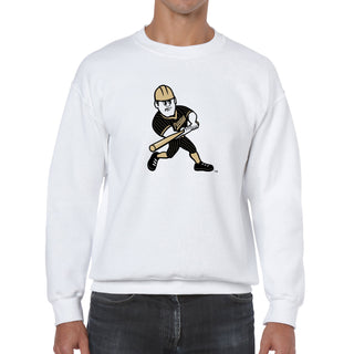 Purdue Pete Softball Mascot Mark Crewneck - White
