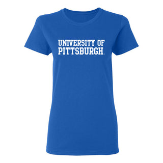 Pittsburgh Panthers Basic Block Women's T-Shirt - Royal