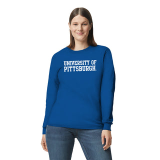 Pittsburgh Panthers Basic Block Long Sleeve T-Shirt - Royal