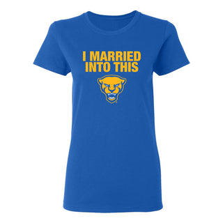 Pittsburgh Panthers I Married Into This Women's T-Shirt - Royal