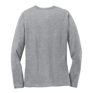 Basic Block University of Michigan Womens Basic Cotton Long Sleeve T Shirt - Sport Grey