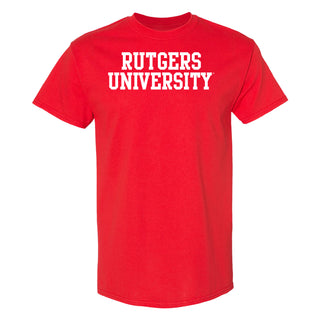Rutgers University Scarlet Knights Basic Block T-Shirt - Red