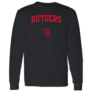 Rutgers University Scarlet Knights Arch Logo Long Sleeve T-Shirt - Black