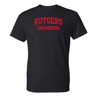 Rutgers Scarlet Knights Arch Logo Swimming T-Shirt - Black