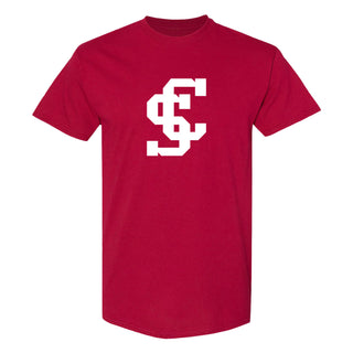 Santa Clara Broncos Primary Logo T-Shirt - Cardinal