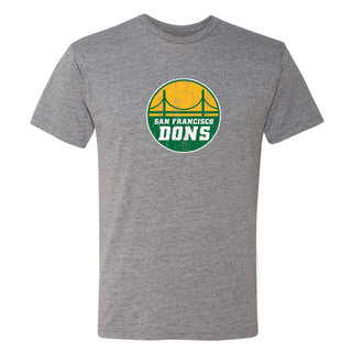 San Francisco Dons Bridge Logo Distressed NLA Triblend T-Shirt - Premium Heather