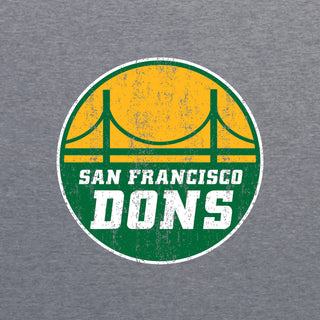 San Francisco Dons Bridge Logo Distressed NLA Triblend T-Shirt - Premium Heather