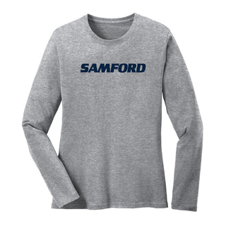 Samford Basic Block Womens Long Sleeve - Athletic Heather