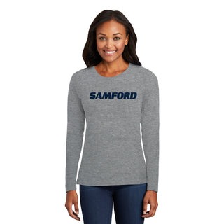 Samford Basic Block Womens Long Sleeve - Athletic Heather