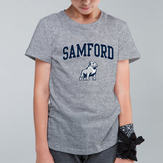Samford Arch Logo Youth T-Shirt - Sport Grey