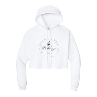 Samford Roundabout Women’s Cropped Fleece Hoodie - White