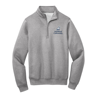 Samford Logo LC 1/4 Zip - Athletic Heather