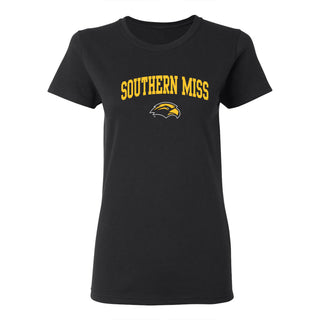 Southern Mississippi Arch Logo Womens T-Shirt - Black