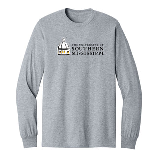 Southern Mississippi Institutional Logo Long Sleeve - Sport Grey
