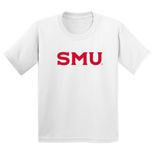 Southern Methodist University Mustangs Basic Block Youth T-Shirt - White