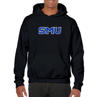 Southern Methodist University Mustangs Basic Block Outline Hoodie - Black