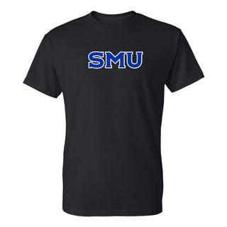 Southern Methodist University Mustangs Basic Block Outline T-Shirt - Black
