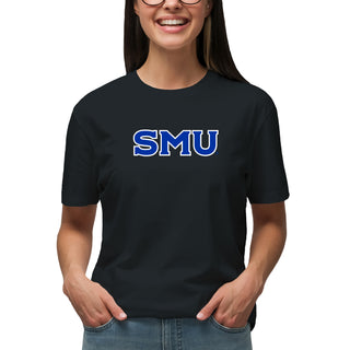 Southern Methodist University Mustangs Basic Block Outline T-Shirt - Black