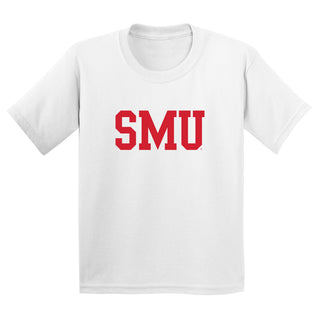 Southern Methodist University Mustangs Basic Block Youth T-Shirt - White