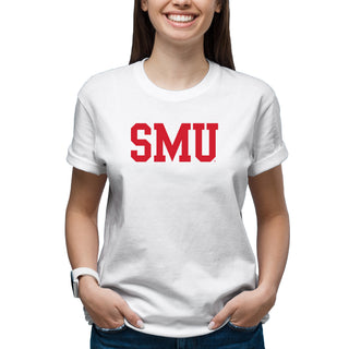 Southern Methodist University Mustangs Basic Block T-Shirt - White
