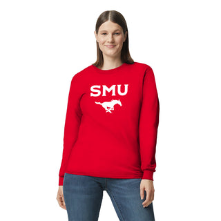 Southern Methodist University Mustangs Arch Logo Long Sleeve T-Shirt