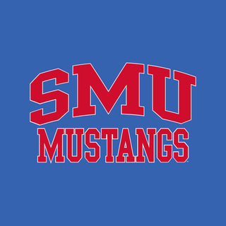 SMU Mustangs Front Back Print Hoodie - Royal