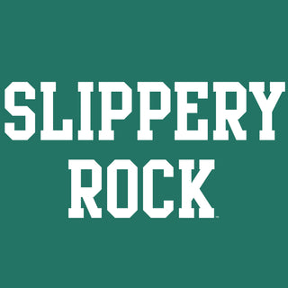 Slippery Rock University The Rock Basic Block Short Sleeve T Shirt - Kelly Green