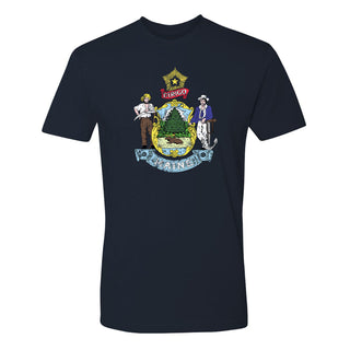 Maine State Flag NLA T-Shirt - Midnight Navy