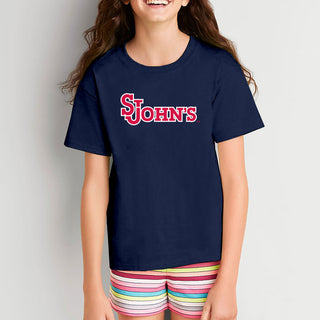 St John's University Red Storm Primary Logo Youth T-Shirt - Navy