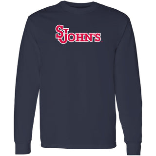 St John's University Red Storm Primary Logo Long Sleeve T-Shirt - Navy